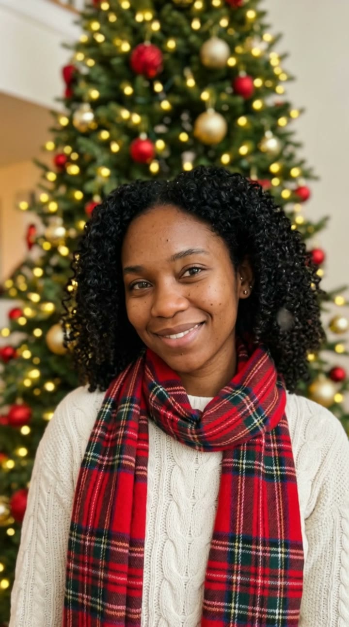 AI Christmas Photo Generator: AI trend video example made with a fictional AI person