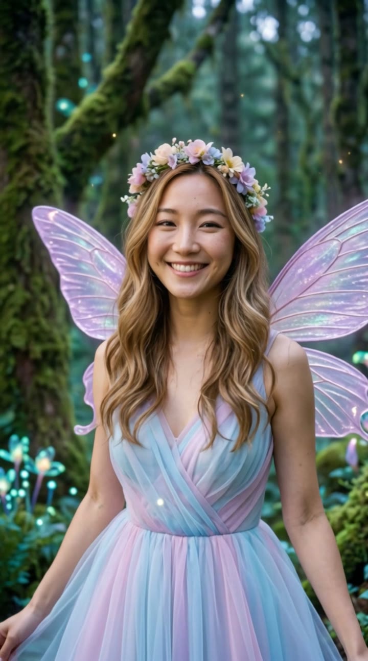 AI Fairy Video Generator: AI trend video example made with a fictional AI person
