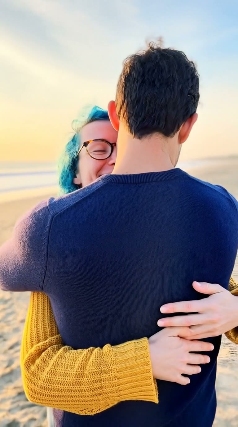 AI Hug Generator: AI trend video example made with a fictional AI person