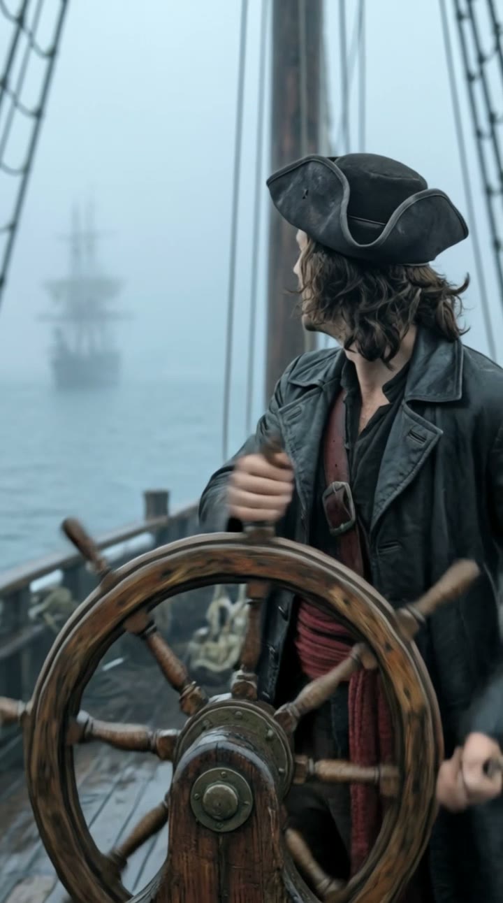 AI Pirate Video Generator: AI trend video example made with a fictional AI person