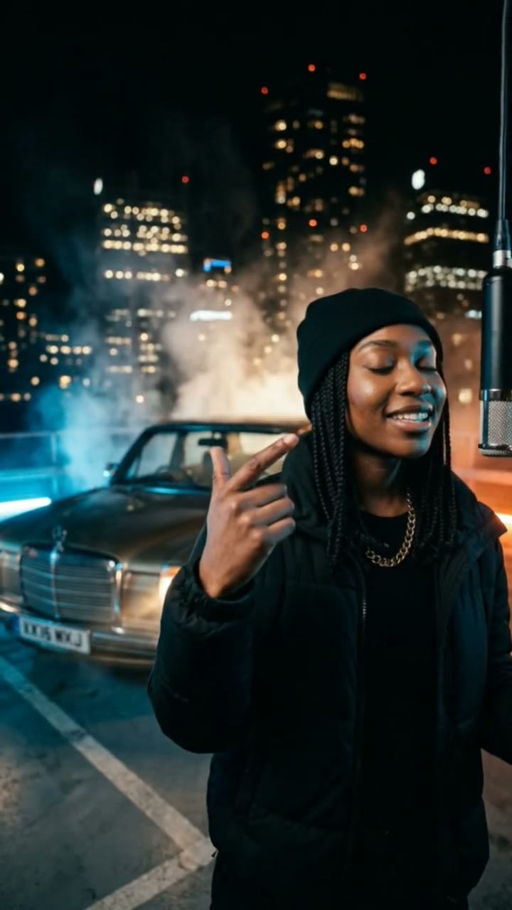 AI Rap Video Generator: AI trend video example made with a fictional AI person