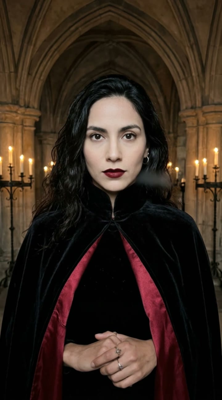 AI Vampire Video Generator: AI trend video example made with a fictional AI person