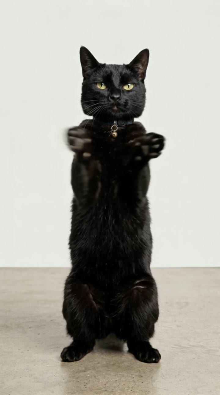 Clapping Cat AI Meme Maker: AI pet video example made with a fictional AI pet