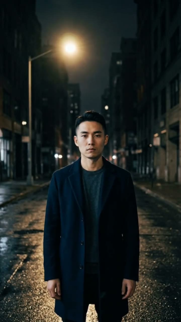Street Light Slide AI Video Generator: AI trend video example made with a fictional AI person
